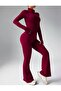 2-Piece Sports Tracksuit Set Bottom and Top Flexible Lycra Slim Fit - 2