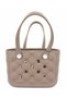 Women's Quilted Pattern Eva Material Water Resistant Large Tote Bag with Decorative Accessories - 2
