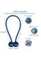 Magnetic Curtain Tiebacks 1 Pair Curtain Straps Strong Magnetic Curtain Holder Buckle hooks for Home Sheer Blackout Drapes Blind Curtains Decorations Accessories سِتَارَة - 2