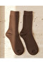 Unisex Basic Brown Socks - 4