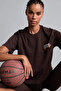 G9465Axbn338 Brown 100% Cotton Nba Miami Heat Licensed Oversized Printed Short Sleeve Brown - 2