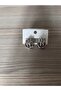 Silver Gray Color Interlocking Ring Model Bijouterie Earrings - 2