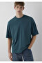 0613113-90366 Crew Neck Green Basic T-Shirt