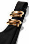 Women's Soft and Flexible Fabric Square Collar Slim Fit Buckle Detailed Strap Viscose Midi Black Dress - 4