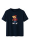 Women's Navy Blue Teddy Bear Printed T-Shirt Life Is a Journey Comfortable Fit Cotton - 2