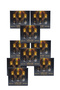 9 قطع من عطر العود المباركيا، عبوة هدايا 3 × 6 مل