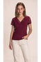 Women's Short Sleeve V-Neck Blouse, Pack of Lace Viscose - 4