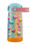 420 ml Turquoise Pink Girl's Heart Patterned Steel Flask - 60012 - 2