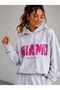 Women's Oversize Printed Relaxed Fit Winter Thick Sweatshirt and Jogger Tracksuit Set - 4