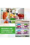 4 Pack Plastic Snack Containers with Lids, Reusable 2 Compartment Small Food Container Stackable Sna - 3