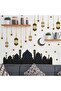 ملصقات نوافذ رمضان مبارك، ملصقات جدارية على شكل فانوس وقمر ونجمة، مستلزمات حفلات العيد الإسلامية