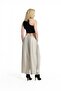 Beige Black Striped Linen Blend Wide Leg Trousers 19178 - 4