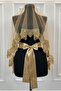 Gold Bridal Veil Set, Glass Beads and Sequin Printed Henna Veil Set 6 Pieces - 4