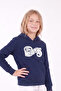 Girl's Printed Kangaroo Pocket Long Sleeve Hooded Sweatshirt - 3
