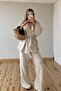 Natural Vero Cotton Belted Double Set - 1300