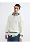 Esvab • Modern & Distinctive Zippered Stand Collar Striped Men's Knitwear Sweater - 2