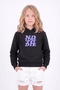 Girl's Printed Kangaroo Pocket Long Sleeve Hooded Sweatshirt - 5