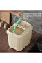 Airtight Rice Storage Container,Large Food Storage Bin for Kitchen with Sealing Lid,Pet Food Dispens - 4