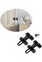 Sliding locks 2pc black with screws for interior doors.