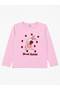 Mother-Daughter Pink Rabbit Strawberry Patterned Winter Crew Neck Pajama Set Cotton Stretchable Milan Fabric - 3