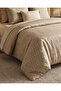 Beige 7 Piece Geometric Jacquard Set (260 x 240 cm) - 5