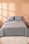 Soft Gray 100% Cotton Ranforce Double Duvet Cover Set – 4 Pieces - 2