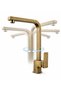 Square Kitchen Faucet 360 °   Swivel Spout Hot and Cold Modern Kitchen Sink Faucet - 2