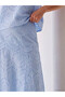 Trendlucky High Waist Brode Flared Skirt with Difference in Color - 3