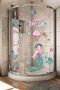 Mermaid Fishes And Stars Shower Cabin And Wall Sticker Set