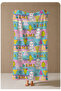 Colorful Ice Cream and Dessert Patterned 70X150 Beach Towel - Cotton Bath Towel - 4