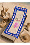 Navy Blue Framed Pink Seashell La Dolce Vita Patterned 70X150 Beach Towel - Digital Printed Bath Towel - 5