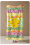 Colorful Smiling Sun and Floral Pattern 70X150 Beach Towel - Cotton Bath Towel - 4