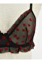 Lcw Dream Black Underwire Unpadded Heart Patterned T-Shirt Bra - 4