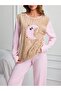 Patterned Women's Welsoft Plush Cotton Pajama Set - 3