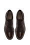 Men's Brown Lace-Up Leather Classic Shoes Wm750036Dk - 4