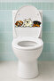 Toilet Sticker Three Cute Dogs Winking, Confident and Edgy Fun Bathroom Sticker Set - 7