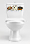 Toilet Sticker Three Cute Dogs Winking, Confident and Edgy Fun Bathroom Sticker Set