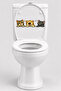 Toilet Sticker Three Cute Cats Confused, Laughing, and Confidently Amused Bathroom Sticker Set - 6