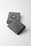 Genuine leather horizontal multi-card holder men's wallet navy blue – 27406 - 5