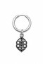 Unisex Silver Color Steel Dangle Authentic Ethnic Motif Hoop Earrings 1 Piece - 2