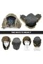 Winter hat ear protection windproof unisex black. - 2