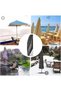 Cantilevered Sunshade Cover - Outdoor Furniture Protective Tear-resistant Oxford Cloth 205 x 25 40 cm Black