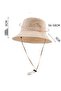 Waterproof fisherman hat black UPF50+ foldable 56-58cm. - 5