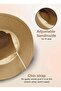 Panama hat white 54-57cm adjustable UV straw beach. - 3