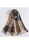 Women's faux cashmere scarf powder blue plaid tassel warm. - 2