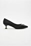 077-988-25 Pointed Toe 5 cm Low Heel Women's Shoes with Satin Buckle Accessories - 4