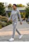 Unisex 2H Printed Oversize Hooded Tracksuit Set Loose Fit