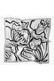 Twill Silk Scarf Abstract Black - 5