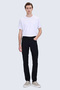 Navy Blue Relaxed Fit Cotton Trousers with 5 Pockets