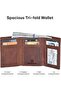 VALENCHI Men's Genuine Leather Rfid Blocking Slim Trifold Wallet With 7 Cards+1 Id Window+2 Note Com - 3